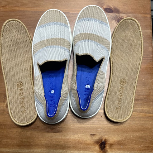 Rothy’s “The Sneaker” Birch Stripe size 9 - Picture 4 of 6